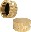 Hooshing 4PCS Brass Garden Hose End Caps 3/4" Female Garden Hose Caps with Washers by GreenHaven Gardens