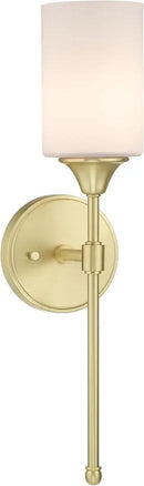 XiNBEi Lighting Wall Sconce, Bathroom Vanity Light with Glass, Classic Wall Fixture Satin Brass Finish for Bathroom XB-W1216-SB by CozyNest Decor