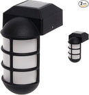 GreenLighting Marina Solar Post Cap Lights Fits 4x4 Nominal Wood Outdoor Solar Powered Post Cap Light, Fence Post, Landscaping, Deck, Garden- Bright LED, Waterproof Nautical Lighting Black 2 Pack by GreenHaven Gardens