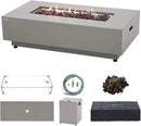 Westwood 50” Propane Fire Pit Smokeless Firepit Converts to Outdoor Gas Fire Pit for Outside Patio Firepit Table Includes Windscreen Rain & Tank Cover Lava Rocks Lid CSA Certified by GreenHaven Gardens