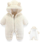 Newborn Baby Bear Outfit Suit Girls Boys Fleece Jumpsuit Romper Hooded Winter Snowsuit Clothes by TinyTreasures Baby Boutique