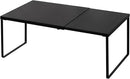 Nxconsu Cabinet Shelf Expandable Organizer Riser Rack for Kitchen Pantry Cupboard Under Sink Countertop Home Organization Extra Storage Space Saver Heavy Duty Metal Edgeless Design Black Large by CozyNest Decor