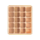 Baby Food Storage Silicone Cubes with Clip-On Lid Freezer Tray Baby Food Soups Purees Ice Easy and Safe Design Made in Korea (20 Sand Beige) by TinyTreasures Baby Boutique