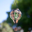DREAMSOUL Hummingbird Hot Air Balloon Solar Lantern, Metal & Glass Flickering Flame Light Solar Lantern, Hanging Waterproof Solar Lanterns Outdoor for Garden Patio Tree Decoration Christmas Gifts by GreenHaven Gardens