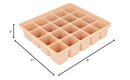 Baby Food Storage Silicone Cubes with Clip-On Lid Freezer Tray Baby Food Soups Purees Ice Easy and Safe Design Made in Korea (20 Sand Beige) by TinyTreasures Baby Boutique