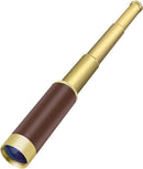 Pirate Monocular Telescope for Kids & Adults, Handheld Collapsible Brass Telescope 25x30 Zoomable Portable Pirate Spyglass for Cruise Ship Travel Watching Games Hiking Hunting and More by TinyTreasures Baby Boutique