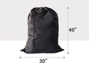 Extra Large Laundry Bag 3 Pack, Black, Travel Laundry Bags with Drawstring Closure, 30"x40", for college, dorm and apartment dwellers (3PCS Black) by TinyTreasures Baby Boutique