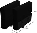 Belffin Modular Sofa Armrest Backrest Module for Modular Sectional Sofa Couch Side Armrest, Backrest Velvet Black by CozyNest Decor