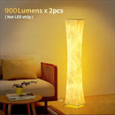 BLUEYE Floor Lamp,1800Lumens,RGBW 2700K-6500K,Remote Control,2 X 80W Equivalent,E26 Base,Color Changing Standing Lamp for Living Room Bedroom,Duppon Paper,60in by CozyNest Decor
