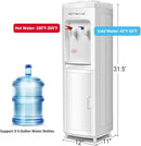 SAFEPLUS Top Loading Water Cooler Dispenser, Hot & Cold Freestanding Water Cooler Holds 5 Gallon Bottles Perfect for Home Office School UL & Energy-Saving Approved by CozyNest Decor