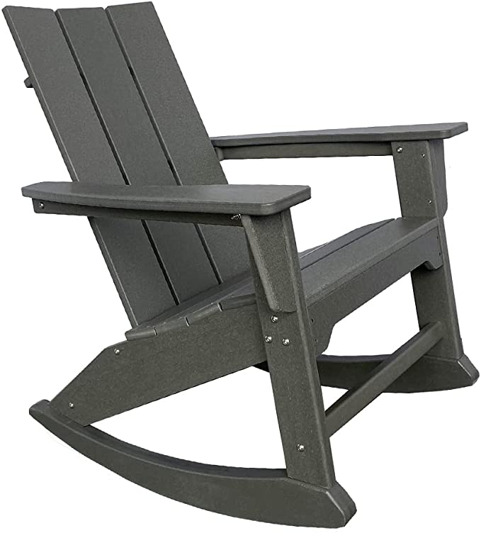 RESINTEAK Modern Adirondack Rocking Chair