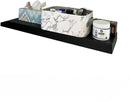Joel's Antiques - 48 Inch Wooden Floating Shelves for Wall - 48x8x2 Inches - Made of Natural Wood - Long Heavy Duty Wall Shelves - Made in USA - Perfect for Living Room, Kitchen - Black by CozyNest Decor