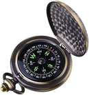 Retro Pirate Telescope Spyglass for Kids Adults Portable Collapsible Handheld Telescope Monocular Zoomable 25x30 & Survival Gear Compass Pocket Military Compass for Outdoor Camping Hiking Boating by TinyTreasures Baby Boutique