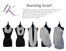 LK Baby Infinity Nursing Scarf Breastfeeding Cover Ultra Soft Premium Jersey Polyester- 100% AZO free and Safe for Baby (2pk Grey/Black) by TinyTreasures Baby Boutique