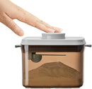 Ankou Airtight Formula Container-1000ml/400g Formula Dispenser with Lids, BPA-Free Food Storage Containers, One Button Handy Milk Powder Dispenser with Scoop and Scraper, Dark Brown by TinyTreasures Baby Boutique