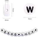 1400pcs Letter Beads, 4x7 mm Acrylic Alphabet Beads, Beads for Jewelry and Bracelet Making, in 28 Grid Box (White and Black) by TinyTreasures Baby Boutique