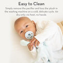 Pacifier Holder with Detachable Pacifier by Bella Tunno, Soft Animal Lovey Snuggle Toy Attaches to Teethers, Baby Gift for Newborn Boys and Girls, Babies 0+ Months, Dog by TinyTreasures Baby Boutique