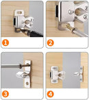 6 Pack Cabinet Latch - Double Roller Catch Hardware for Cupboard Closet Kitchen Cabinet Door Latches and RV Cabinet, Silver by TinyTreasures Baby Boutique