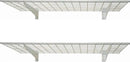 00630 2-Pack Heavy Duty Steel Wall Garage Shelving, 48-Inch X 24-Inch Wall Mounted Shelves for Garage Storage, Low-Profile Brackets, Max Shelf Load 150 Pounds, White Powder Coated Finish by GreenHaven Gardens