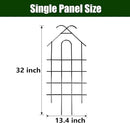 ARIFARO 32'' Metal Garden Trellis for Climbing Plants, Indoor/Outdoor Sturdy Plant Trellis for Potted Plants,House Plants, Climbing Vines, Pack of 4, Black by GreenHaven Gardens