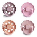 FRIGG Natural Rubber Baby Pacifier 4-Pack Sunset Bliss | Made in Denmark | BPA-Free (6-18 Months) by TinyTreasures Baby Boutique
