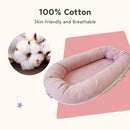 Deluxe Infant Lounger, Baby Nest Cover for Baby Girls & Boys, Newborn Essentials for Baby 0-12 Months, 100% Cotton (Mistyrose) by TinyTreasures Baby Boutique