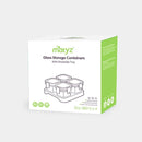 Matyz 4-Pack Glass Baby Food Storage Containers with Airtight Lids and Stackable Tray (Green, 3 OZ Each) - Small Freezer Storage Containers for Baby On The Go - Air Tight Food Storage Containers by TinyTreasures Baby Boutique