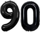 GOER Number 90 Balloons for 90th Birthday Party Decorations,42 Inch Jumbo Foil Helium Balloons for 90th Anniversary (Black) by TinyTreasures Baby Boutique