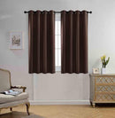 MIUCO Blackout Curtains Room Darkening Textured Look Grommet Panels 2 Panels for Window Treatment 52x63 Inch Chocolate by TinyTreasures Baby Boutique