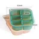 haakaa Silicone Baby Food Tray - Breastmilk Homemade Baby Food Mold - Baby Fresh Food Freezer Tray - Ice Cube Tray - - 4m+ Baby Toddler Kid - Pea Green by TinyTreasures Baby Boutique