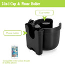 Accmor Stroller Cup Holder with Phone Holder, Bike Cup Holder, Universal Cup Holder for Uppababy Nuna Doona Strollers, 2-in-1 Cup Phone Holder for Stroller, Bike, Wheelchair, Walker, Scooter by TinyTreasures Baby Boutique