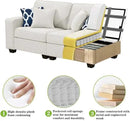 L Lengend Vansen Modular Sectional Sofa U Shaped Couch with Ottoman Modern Reversible Corner Sectional Couch for Living Room (Cream, U Shaped Sofa-5) by CozyNest Decor