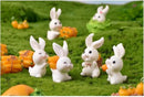 21Pcs Mini Rabbit and Carrot Figurines 1inch Cute Resin Bunny Cake Toppers for DIY Fairy Garden Dollhouse Moss Landscape Crafts Easter Decors by GreenHaven Gardens