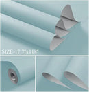 Dimoon 236''x17.7'' Blue Peel and Stick Wallpaper Contact Paper Modern Self Adhesive Wall Paper Removable Renter Friendly Textured Solid Color Shelf Cabinet Vinyl Roll (236''x17.7'',Nile Blue) by GreenHaven Gardens