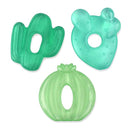 Itzy Ritzy Water-Filled Teethers - Cold Cutie Coolers Textured On Both Sides to Massage Sore Gums & Emerging Teeth - Can Be Chilled in Refrigerator, Set of 3 Green Cactus Water Teethers by TinyTreasures Baby Boutique