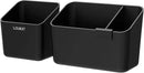 loukin Magnetic & Adhesive Dry Erase Marker Holder with Diver, 1 Small + 1 Mini, Magnetic Storage Organizer for Whiteboard or Refrigerators (Black) by CozyNest Decor