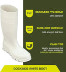 Heartland Dockside Waterproof Work Boots for Men and Women - Durable, Flexible PVC Boots for Marine Work with Easy On/Off, Slip-Resistant Outsoles by GreenHaven Gardens