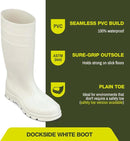 Heartland Dockside Waterproof Work Boots for Men and Women - Durable, Flexible PVC Boots for Marine Work with Easy On/Off, Slip-Resistant Outsoles by GreenHaven Gardens