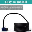 5/8" id - 10ft Black Vinyl Tubing Flexible PVC Tube Hybrid Hose Transfer Water Fuel Gas for Pond Fountain Garden Waterfall, Durable and Safe, with 2 Hose Clamps by GreenHaven Gardens