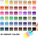 Watercolor Paint set, 48 Colors Premium Solid Watercolor Half Pans in Tin Box, 1 refillable Water Brush Pen, Art Pigment Kit Perfect for Artists Students Kids Beginners and Art Lovers by TinyTreasures Baby Boutique