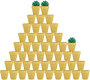 vensovo 48 Pcs 2" Tiny Terracotta & Terra Cotta Pots with Drainage - Yellow Small Mini Clay Ceramic Pottery Planter Ideal for Indoor/Outdoor Plants, Crafts, Wedding Favors by GreenHaven Gardens