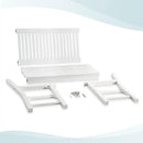 Psilvam 2-Person Poly Lumber Outdoor Bench with 700 Lbs Weight Capacity – Weatherproof Garden Seating for, Balcony Porch & Park, All-Weather Fade-Resistant Patio Furniture (White) by GreenHaven Gardens
