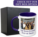 Personalized Coffee Mug, Custom Photo Text 11 Oz Ceramic Mug, Customized Picture Name Tea Cup, Unique Gift Idea, Taza Cafe Personalizadas Fotos, Cute Custom Gifts Mom Women Men, Mother's Day, Navy by TinyTreasures Baby Boutique