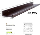 AZSKY 48 Inch Long Floating Shelves for Wall Large Picture Ledge Walnut Photo Ledge Wall Shelf Bookshelf for Home Decor Bathroom Kitchen Spice Rack Gallery Kids Book by CozyNest Decor