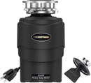 Garbage Disposal 3/4 HP Ultra Quiet powerful grinding Kitchen Food Waste Disposer with Power Cord Easy install, AC Motor Unit Continuous Feed Stainless Steel Grind 0.75 Horsepower (MAX-5) by CozyNest Decor