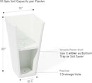 LA Jolie Muse 30 inch Tall White Planters Set of 2,Indoor/Outdoor Rectanglar Large Planters,V Shaped Taper Planters for Front Door. by GreenHaven Gardens