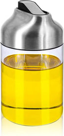 Aelga Soy Sauce Dispenser, 7oz Non-Drip Spout Oil and Vinegar Dispenser with Auto Flip Cap, Glass Oil Cruet for Kitchen Cooking by CozyNest Decor