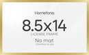 Homeforia 8.5x14 Marriage License Frame Gold, High End Metal 8.5 x 14 Marriage Certificate Frames, 8.5by14 Picture Frame for Wall & Tabletop, 8.5 by 14 Photo Frames, Tempered Glass, Wall Kit, Set of 1 by CozyNest Decor