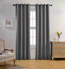 MIUCO Blackout Curtains Room Darkening Curtains Textured Grommet Curtains 2 Panels for Living Room 52 x 84 Inch Grey by TinyTreasures Baby Boutique