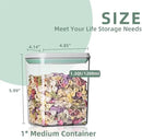 Pop Containers with Lids - Stackable Airtight Food Storage, Kitchen Pantry Storage Containers for Snacks Candy Salt Herbs Spices BPA-Free (1200ML*3) by CozyNest Decor